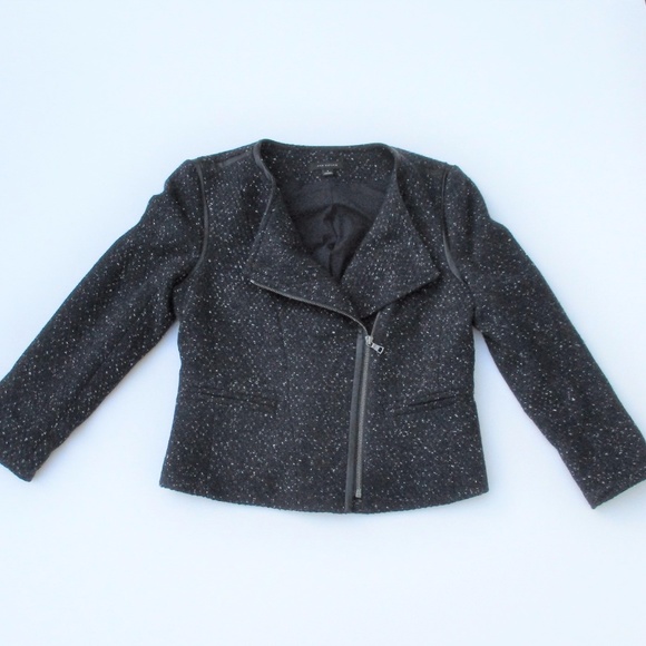 Ann Taylor Jackets & Blazers - Ann Taylor 4 Navy Blue Moto Jacket Blazer New?